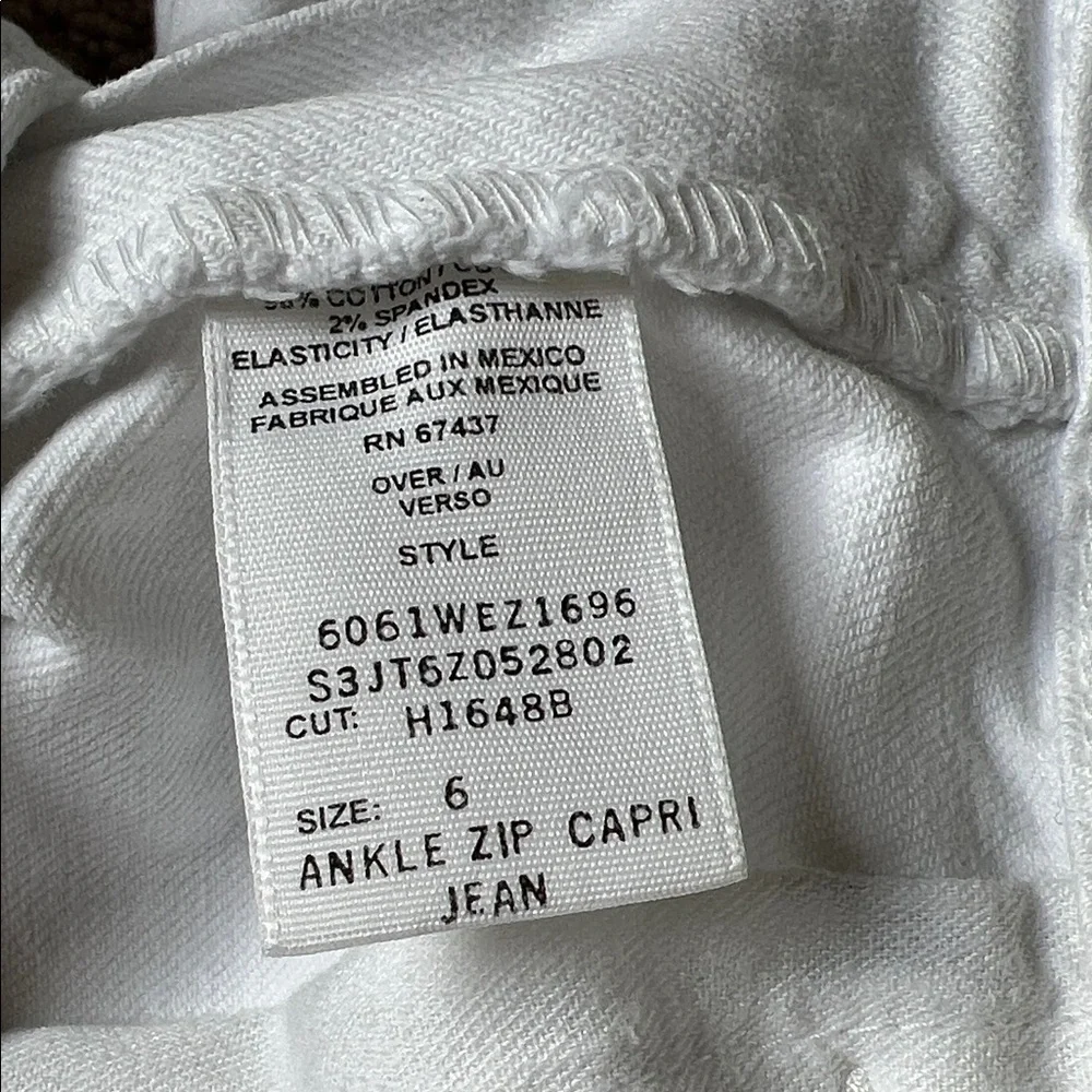 White Denim Ralph Lauren Jeans with ankle Zipper Detail - Picture 7 of 9